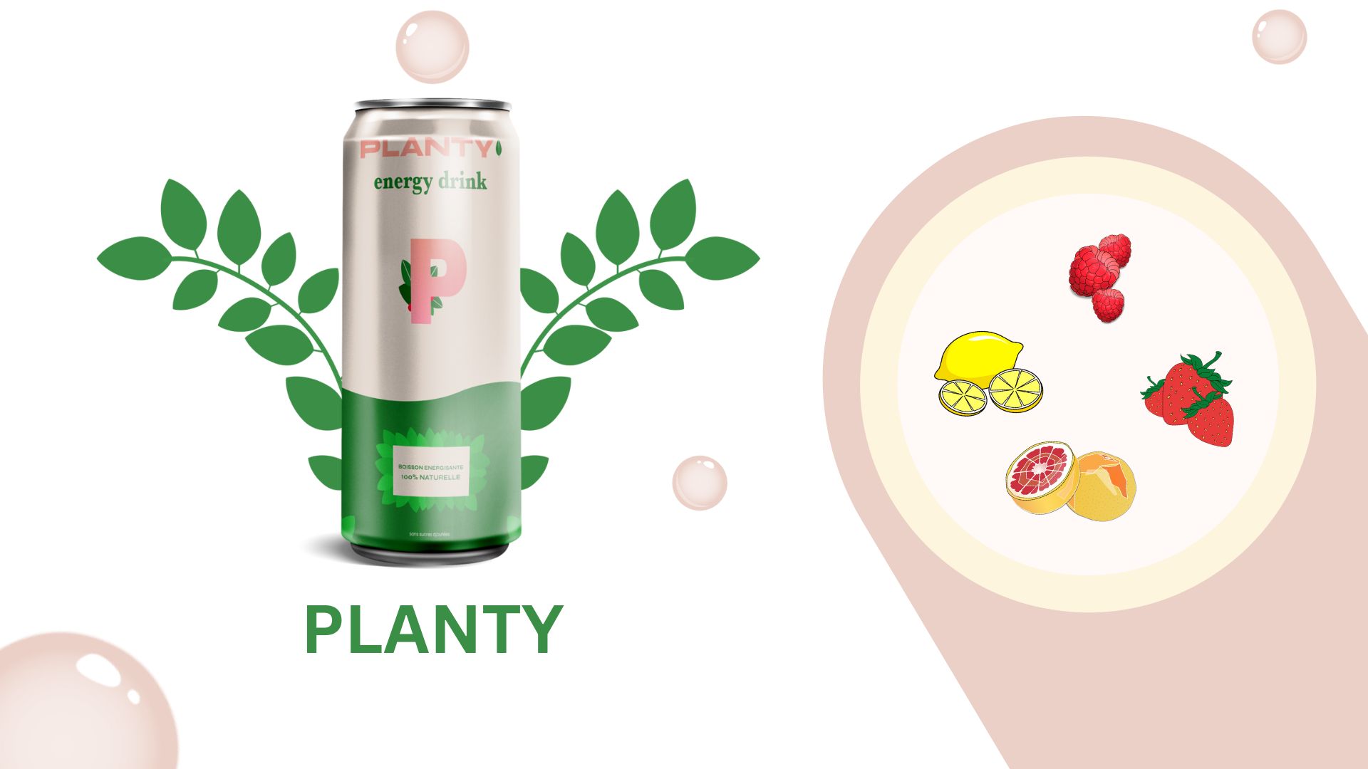 Présentation de la canette Planty et ses 4 arômes